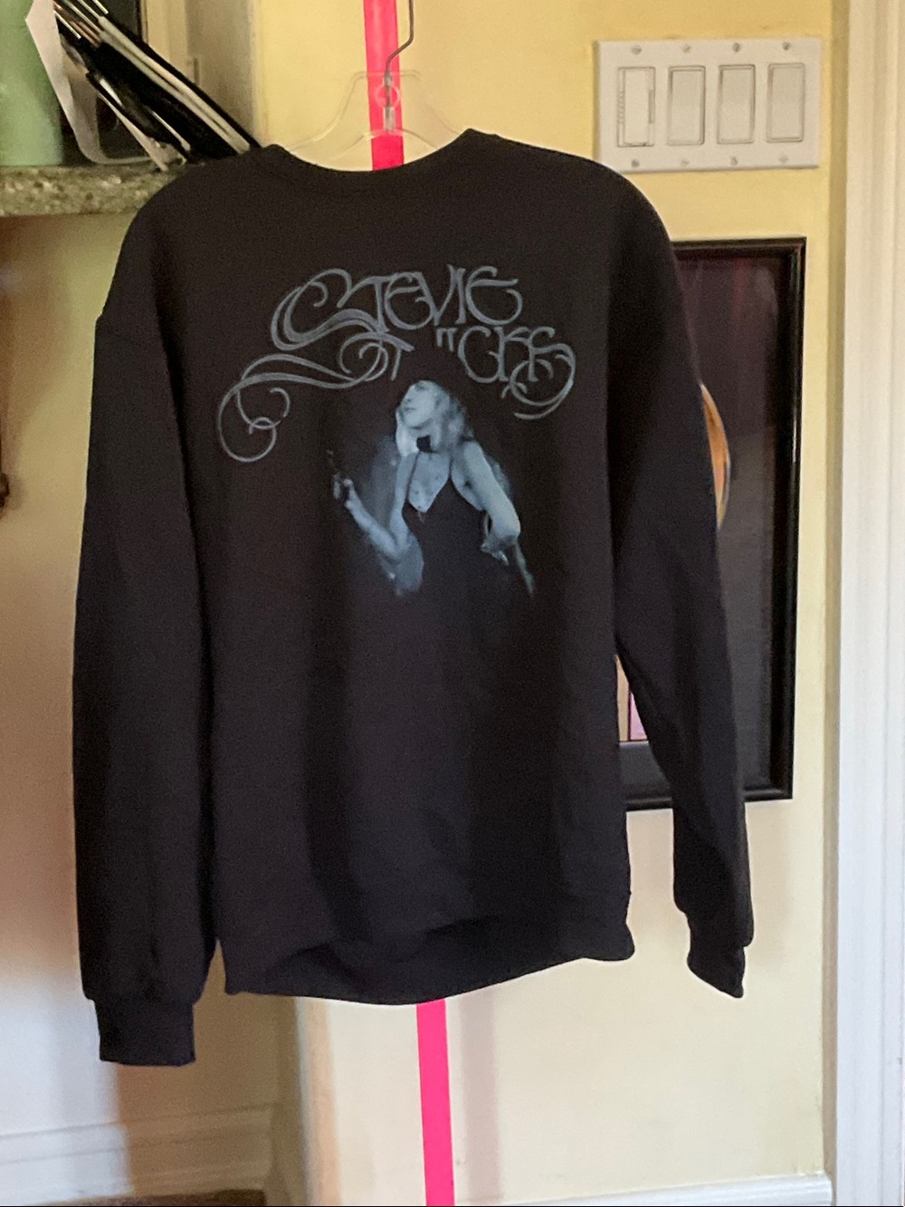 STEVIE NICKS Black Graphic Crewneck Sweatshirt from Billy Joel tour size Med
